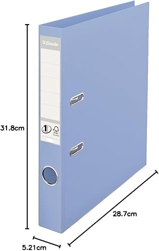 Miniatura 4 de Esselte, Solea 231039 Solea Peach - Archivador de palanca, tamaño A4, lomo de 2.953 in, capacidad para 500 hojas, cubierta de plástico, carpeta