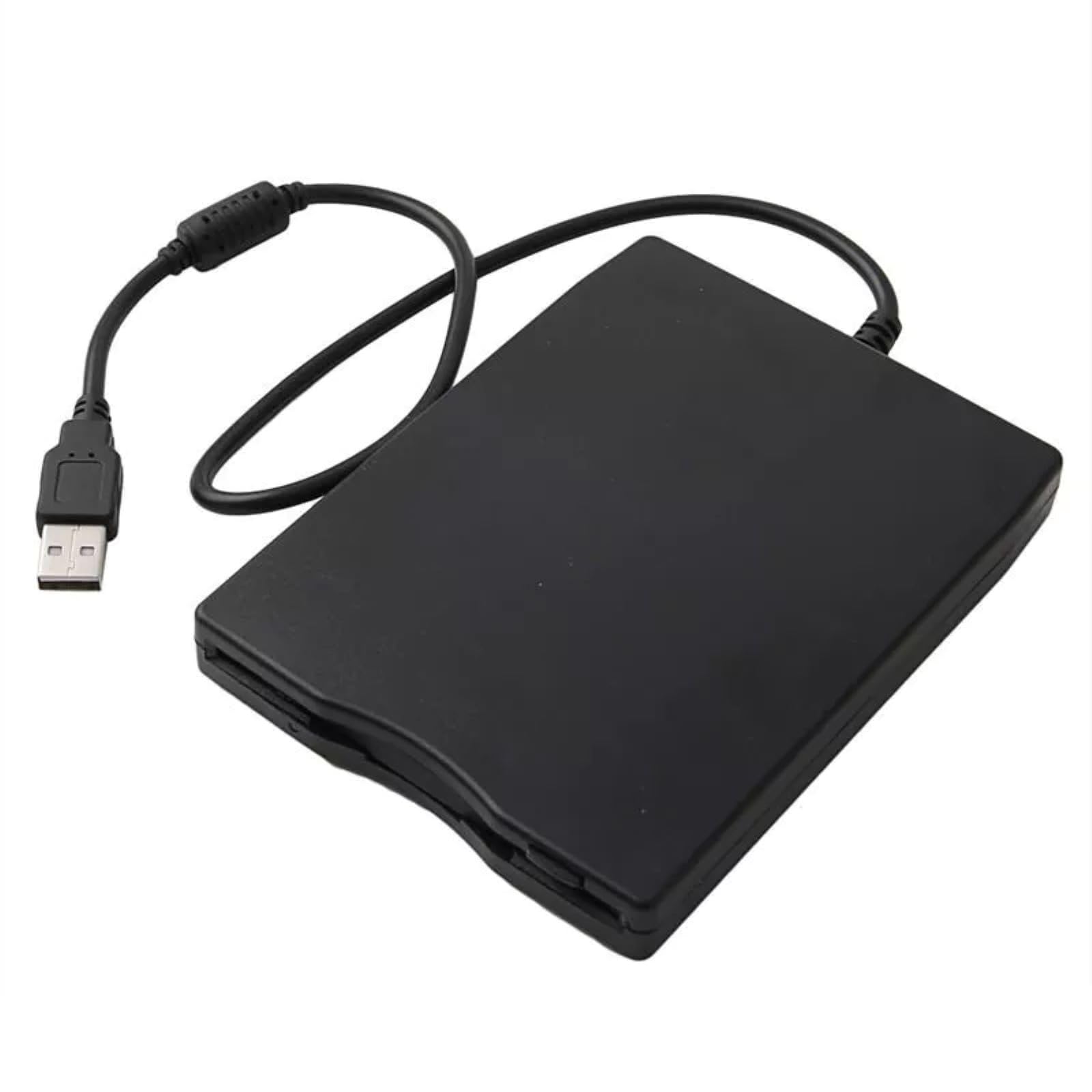 DBEIXIWEI 3.5 Inch External USB Floppy Disk Drive 300 360 RPM Shockproof & Low-Noise 1.44MB FDD Support 2HD 2DD Formats