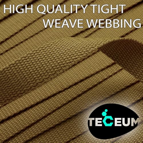 Image of TECEUM 3 /4 inch & 5 /8 inch & 1 inch & 1.5 inch & 2 inch Webbing - 10 25 50 Yards - 40+ Colors - Heavy Duty 1 Inch 1.5 Inch 2 Inch Backpack Straps - Webbing for Outdoors Indoors Crafting DIY