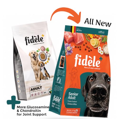 Image of Fidele+ Senior Dog Food | 2.7kg | Real Chicken with Turmeric & Coconut Oil | Joint Support | Easy Digestion | Strong Immunity | No Wheat & Soy