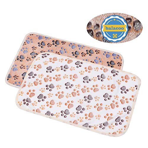 Balacoo O Aquecimento Do Gato Cama- 2Pcs Tampa Com Impressão Da Pata Do Gato Cama Pet Cama Dormindo
