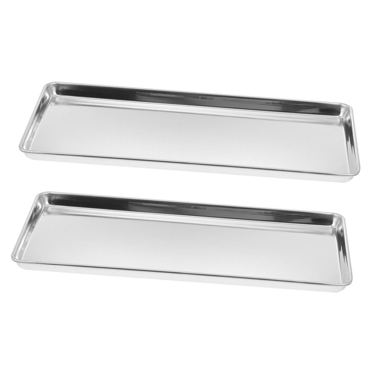 STOBAZA Roll Steaming Plate Stainless Steel Rectangular Food Tray Home Storage Tray for Dishes