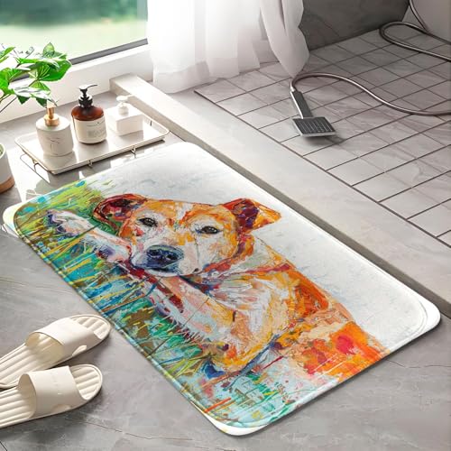Tapis de Bain Mousse à Mémoire Antidérapant Lavable Machine