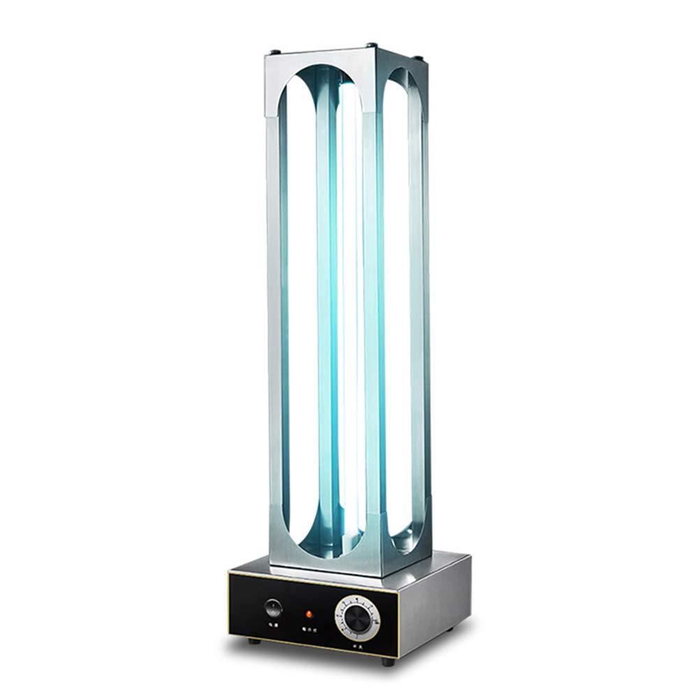 SXFuture 150W UV Disinfection Lamp - All Stainless Steel Quartz Steriliser Light with 0-60 Min Timing - 150 ㎡ Ultraviolet Uvc Ozone Disinfection Lamp for Home Office Factory