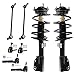 Detroit Axle 172518 Front Struts and Spring Assembly, Lower Ball Joints, Front Sway Bars K750155, Outer Tie Rods for 2008-16 Buick Enclave, 2009-16 Chevy Traverse, 2007-16 GMC Acadia - (8pc Set)