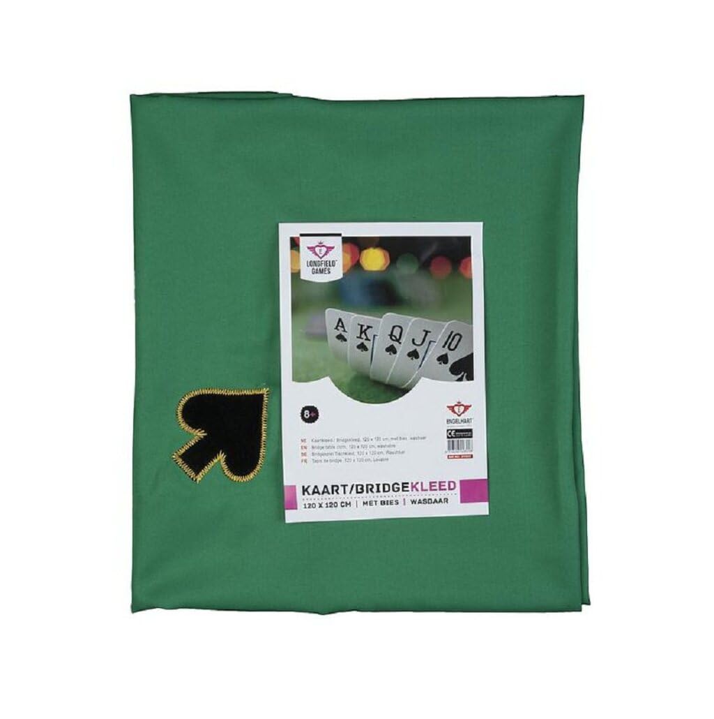 Engelhart - 390850 - Tapete de Juego Cuadrado Verde - 120 cm x 120 cm - Algodón con 4 Aplicaciones - Lavable a 30°C