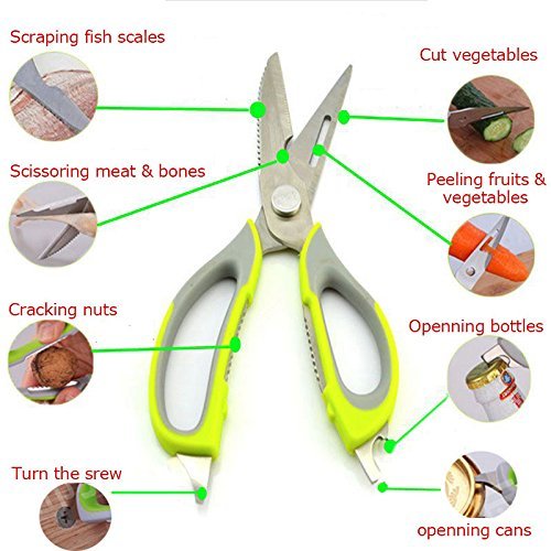 Baskety-Multi-Purpose-Kitchen-Shears-with-Magnetic-HolderStainless-Steel-Red-Multifunction-Heavy-Duty-and-Kitchen-Scissors-FDA-Approved