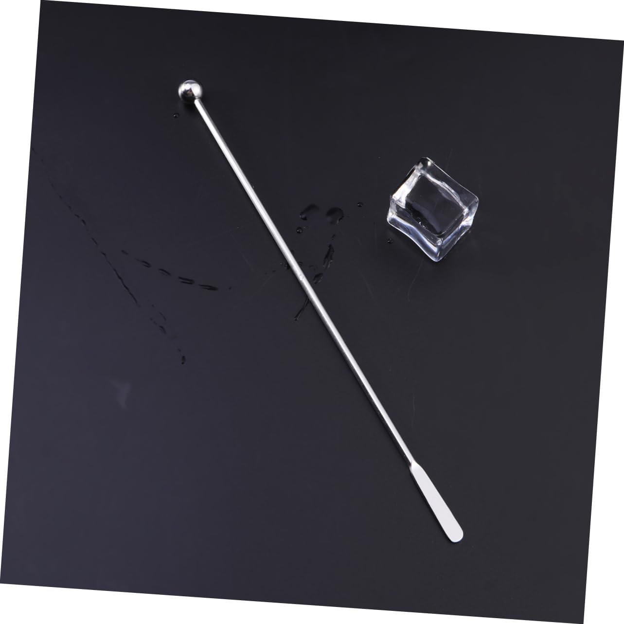 PRETYZOOM 50pcs Stainless Steel Drink Stirrer Cocktail Mixing Sticks for Coffee Tea and Beverages for Bars Restaurants and Parties