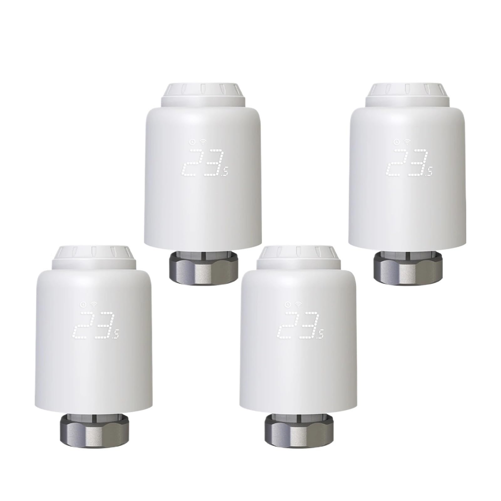 Zawór Termostatyczny Grzejnikowy Bezprzewodowy Zdalny Regulator Temperatury Ogrzewania Sterowanie Głosowe Informacja O ZgodnośCi(4PCS Valve)