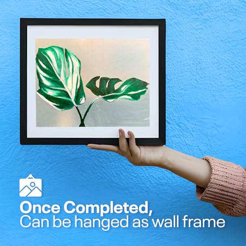 DIY Monstera Painting Kit for Adults with Video Tutorials – 9 Piece Acrylic Set