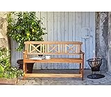 Dehner Gartenbank Malmö, 3-Sitzer, ca. 166 x 100 x 62 cm, FSC Akazienholz, natur - 2