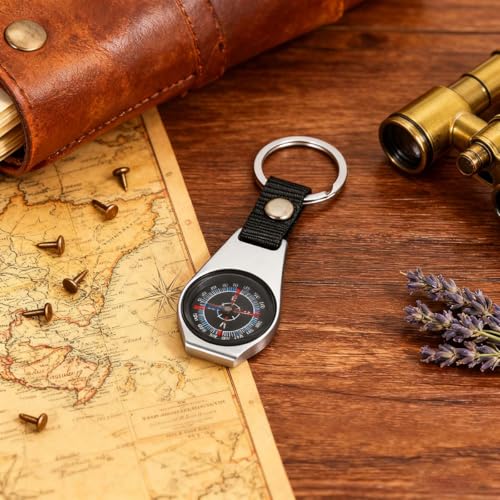 Brújula portátil mini con diseño metálico compacto miniatura 4