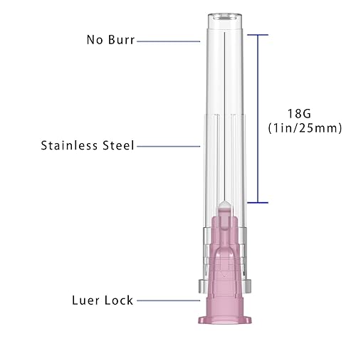 Miniatura 3 de Paquete de 100 suministros de medición de laboratorio de calibre 18 de 1 pulgada, empaquetados individualmente