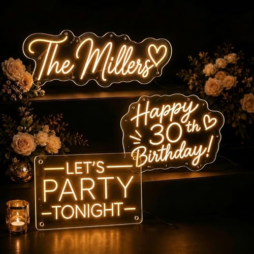 Personalised Neon Light Sign Custom LED Neon Sign 10-Level Dimming & USB