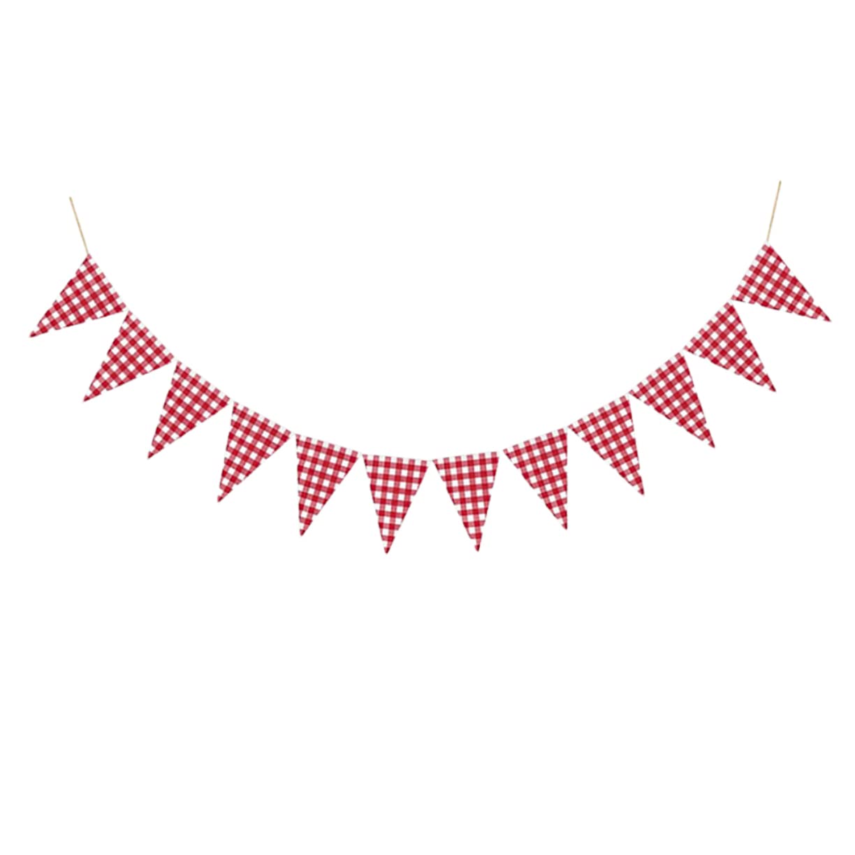 Yardwe 3piezas Banderín Decorativo De Cuadros Rojos y Para Fiestas Cumpleaños y Decoraciones Navideñas