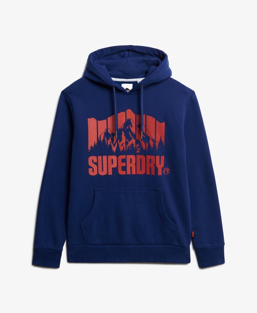 Superdry Męska bluza z kapturem z motywem tęczy