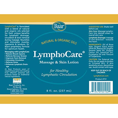LymphoCare Massage Oil and Skin Lotion (8 oz)