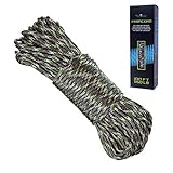 West Coast Paracord 550 Cuerda de paracaídas para Pulsera de paracaídas - 7 hebras Tipo III Cuerda de paracaídas 100 pies, 100 Feet, Patrón Camuflaje (Camo Pattern)
