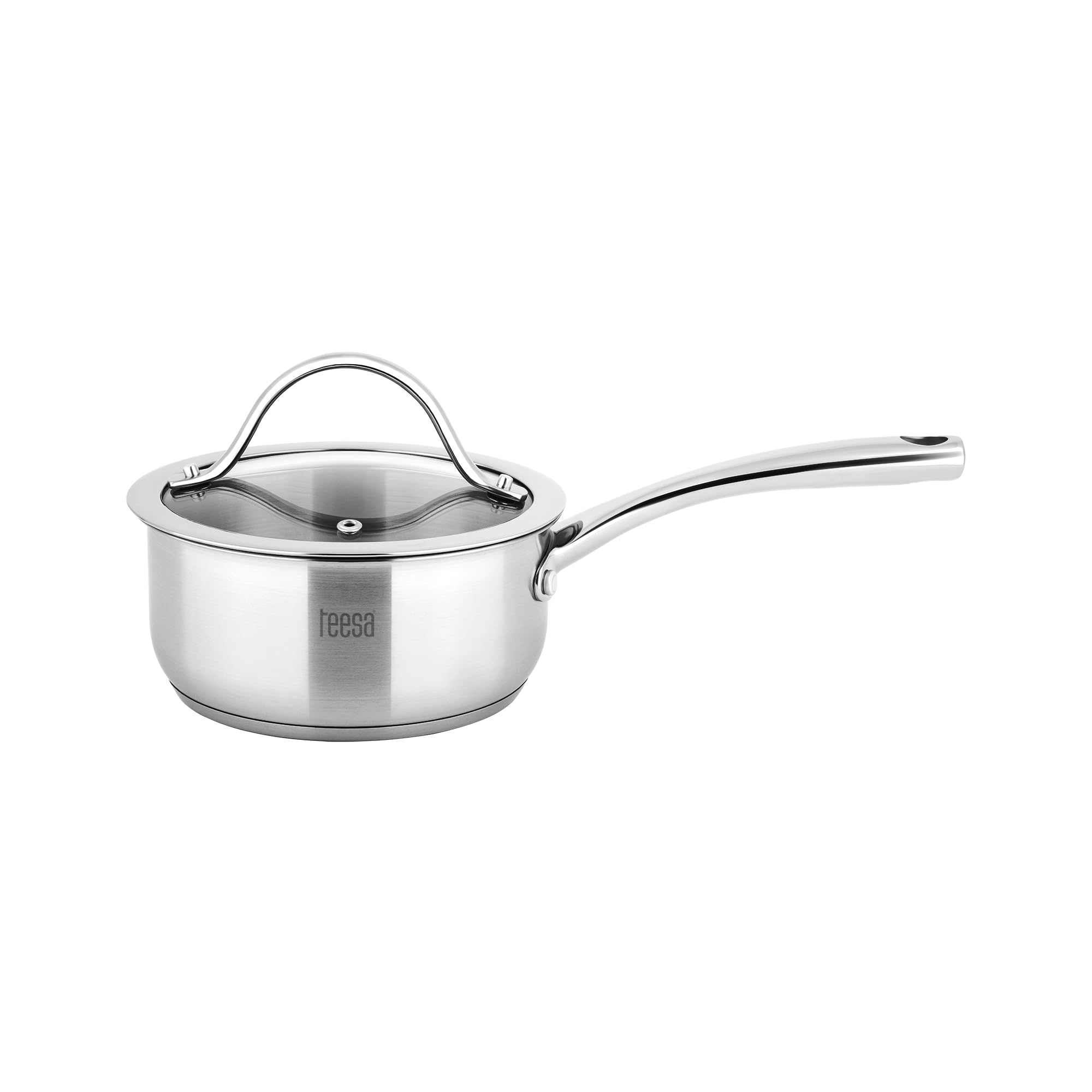 Teesa Set di pentole da 6 pezzi COOK EXPERT MASTER in acciaio inossidabile tipo 18/10 pratico misurino per tutti i tipi di pentole TSA0141