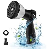 💦CONTROL DE FLUJO DE AGUA💦 Pistola manguera jardín, equipado con interruptor simple inteligente, ajuste de flujo de agua y presión de agua con un solo botón, ahorrando mano de obra y agua. Liwiner pistola pulverizadora se centra en la experiencia del usuario, mejorando y actualizando continuamente las propiedades del producto. No hay necesidad de presionar el interruptor, girando un botón, pistola rociadora puede pasar de rociar suavemente a rociar poderosamente.