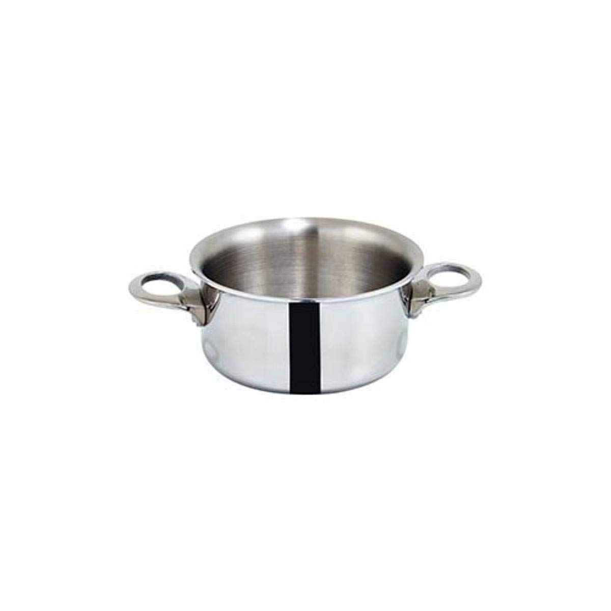 Casserole Pan by Winco – 0.4 Quarts, 425.0 milliliters, Stainless Steel, Silver, Model DCCR-3S