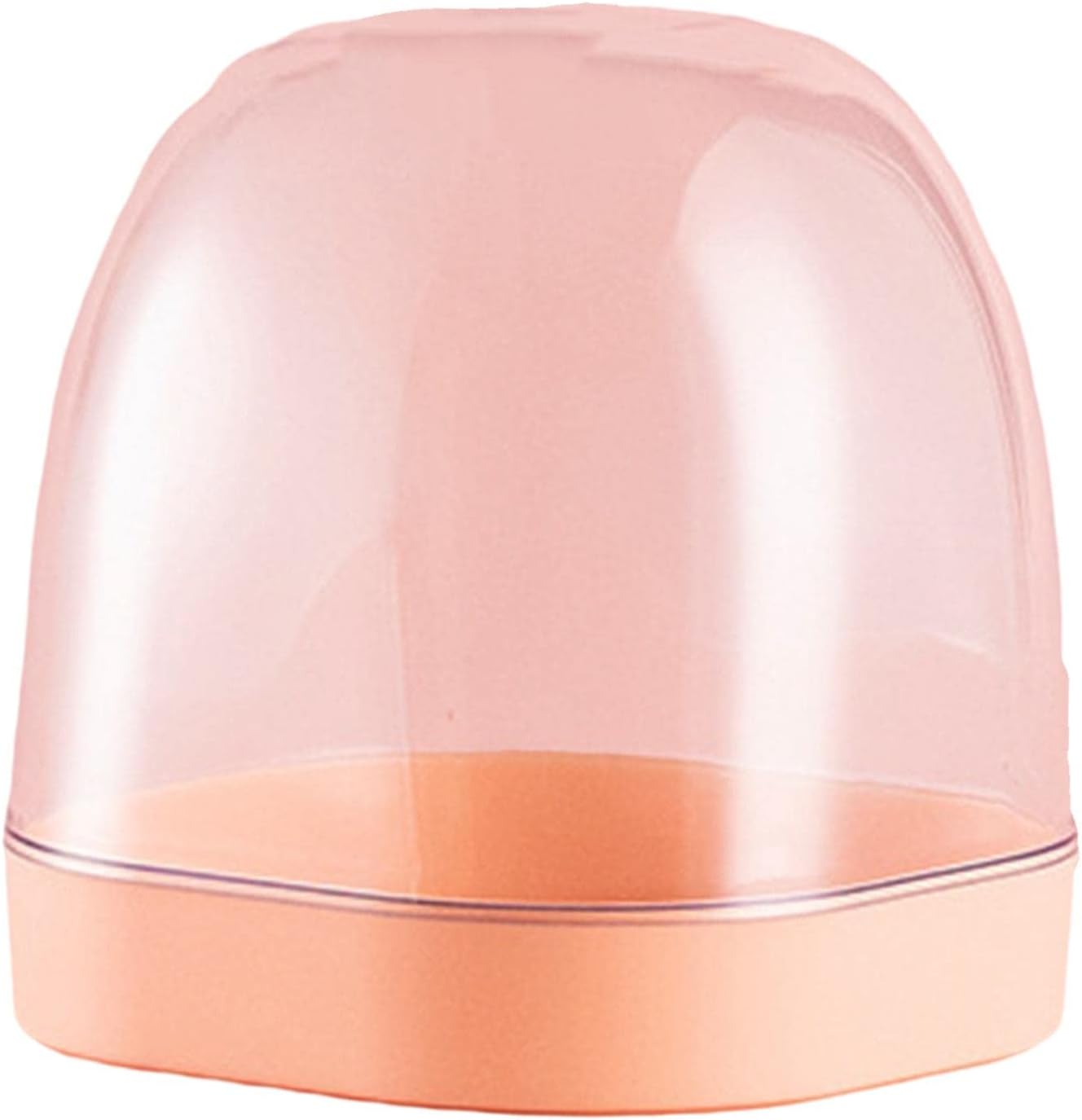 Transparent ABS Plastic Display Box Rack - Organizer for Dolls, Cosmetics, and More - Clear Storage Stand for Mini Figures and Accessories - 12x13cm - Pink image 2