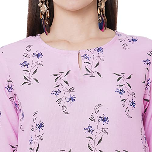 Image of GoSriKi Women's Cotton Straight Printed Kurta with Pant