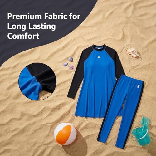 Image of Amazon Brand: Symactive - Swimming Suit for Women 2 Piece Swim Suit Set Full Body Swimming Costume for Woman Stretchable Fit Swimwear for Ladies