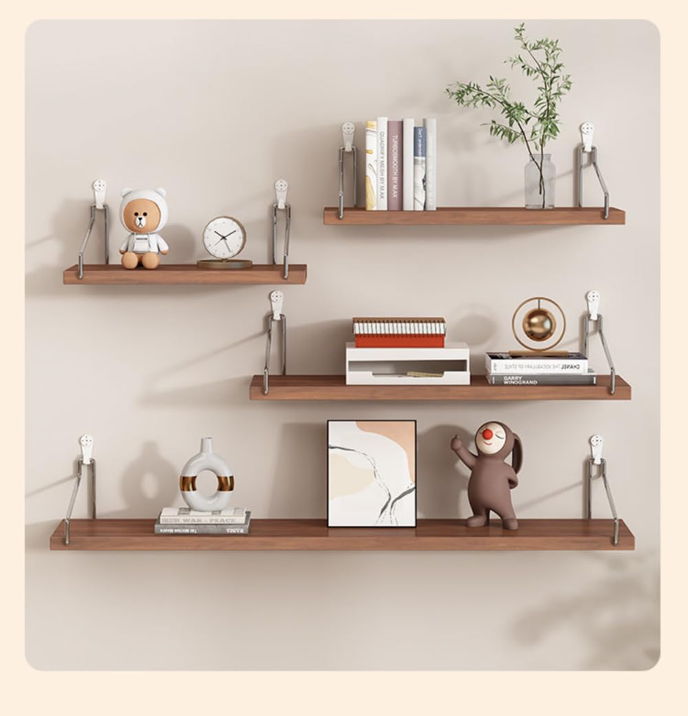 Amazon｜ウォールシェルフ 壁掛け棚 穴あけ不要 壁を傷つけない 防水