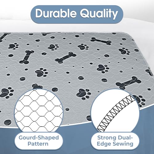 Image of Reusable Dog Training Pads 2 Packs 72'' x 72'' Washable Puppy Pads Extra Large Pet Mats for Floor Waterproof Heavy Absorbent Dog Crate Liner for Indoor Use and Large Breed Protection