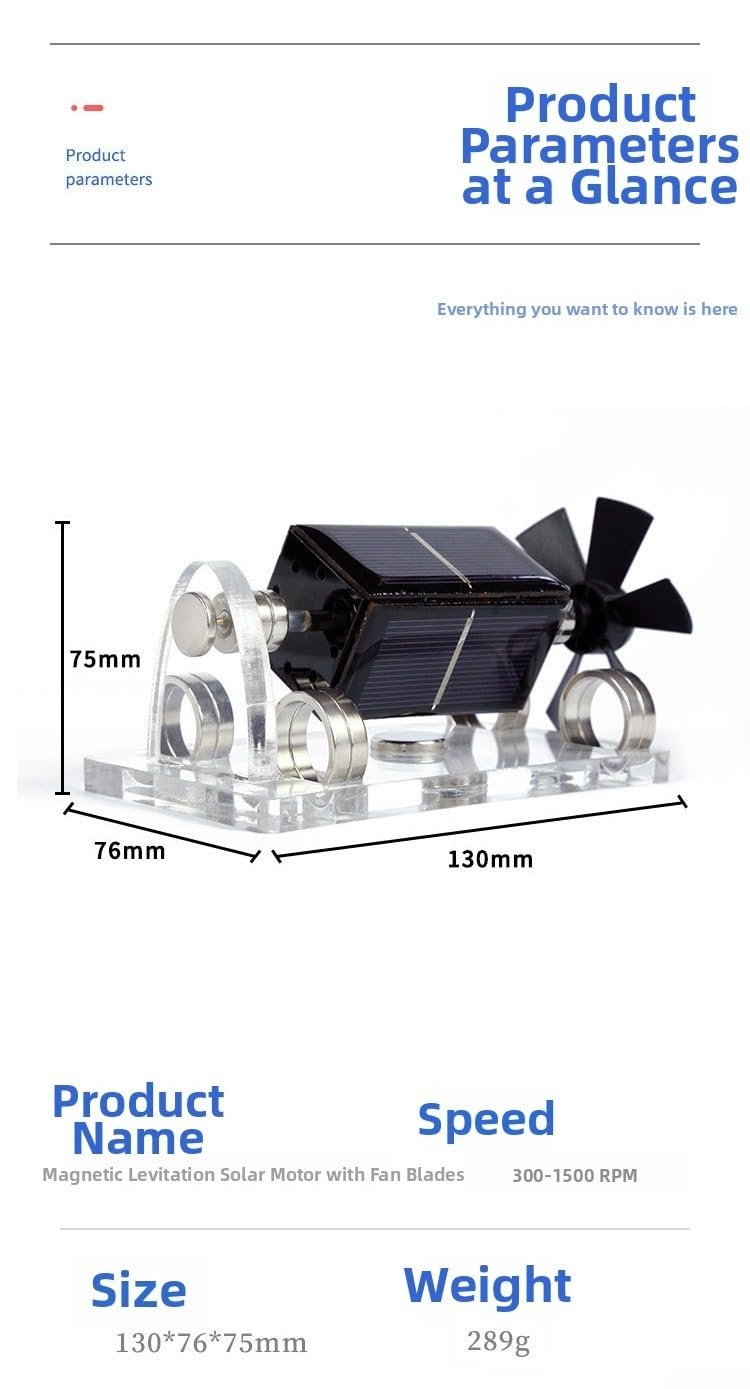 Solar Mendocino Motor Modell Levitation 13cm