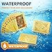 Gold Waterproof Plastic Playing Cards with Storage Case, Flexible 54-Card Poker Deck for Parties and Travel