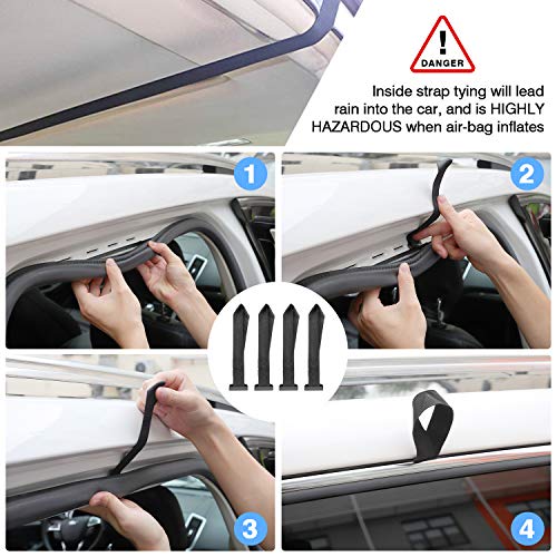 Vetoos 21 Cubic Feet Car Rooftop Cargo Carrier Bag, Soft Roof Top Luggage Bag for All Vechicles SUV with/Without Racks - Waterproof Zip, Anti-Tear 700D PVC, with Storage Bag & Anti-Slip Mat