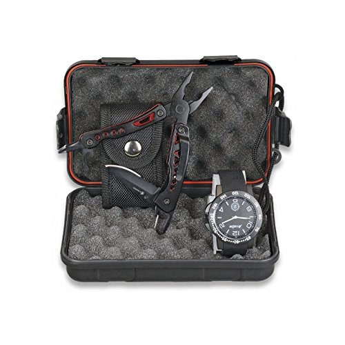 Set regalo: Caja + Reloj táctico negro + Alicate multiusos
