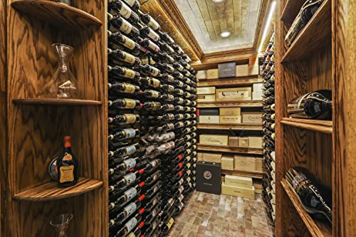 VintageView W Series Pro Wine Rack 4 - Metal Wall Mounted Wine Rack - Modern, Label Forward Wine Storage - Space Saving Wine Rack with 36 Bottle Storage Capacity (Matte Black) - Thumbnail 6