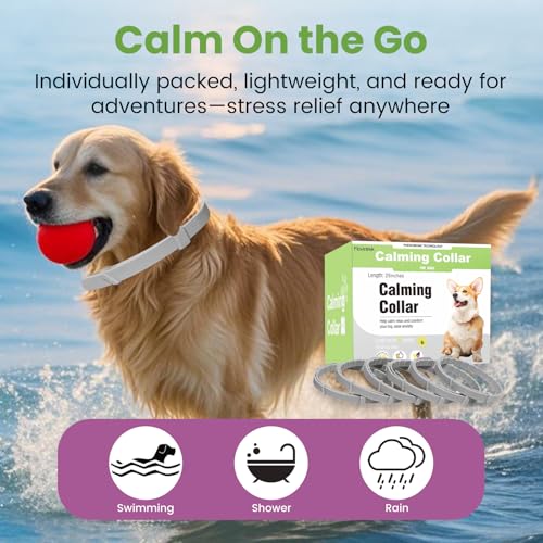 Image of 6 Pack Calming Collar for Dogs, Dog Calming for Dogs Pheromones Collar Stress and Anxiety Relief for 60 Days Gray