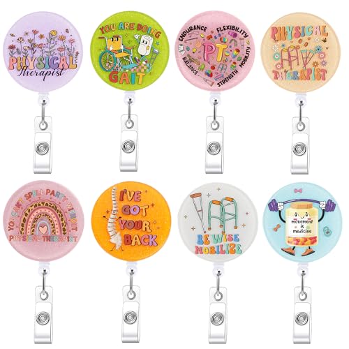 8 Pcs Physical Therapy Badge Reel