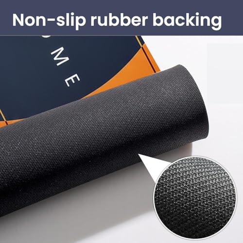 Image of MAXOSHINE PVC Bathroom Mats Anti Slip | Water Absorbent Bath Floor Mat | Quick Dry Anti Skid Bathroom Mats for Home | Door Mat for Wet Area 40x60 CM (Home - Orange)