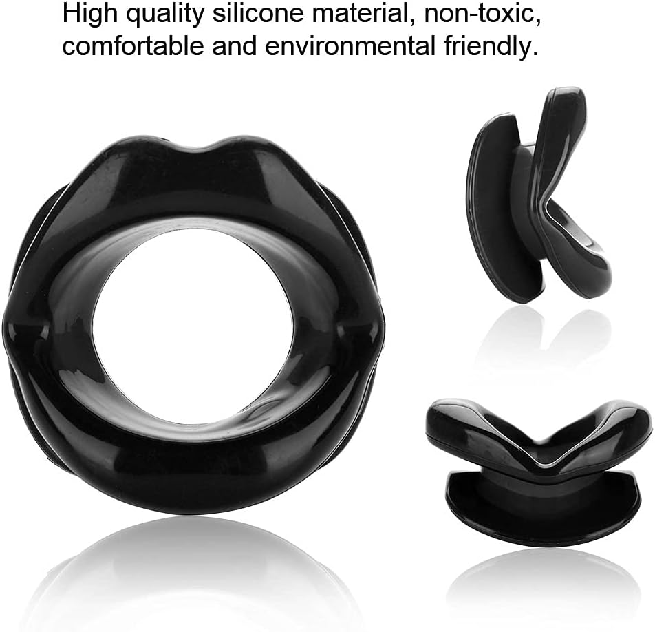 Semme Face Slim Exerciser Muscle Lips Trainer Tightener, Reduce Wrinkles, Tighten Sagging Skin, Exercise Lip and Face Muscles, Simple and Convenient to Use (Black)