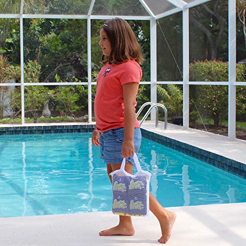 Drive Way Games Floating Cornhole Set. Inflatable Corn-Toss Board & Floating Bean Bags for Pool, Lake, Water