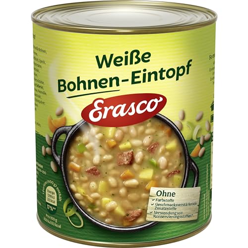 Erasco-Weisse-Bohnen-Eintopf-6-x-800g-In-rund-5-Minuten-fertig–Mit-viel-Gemuese–Ohne-Schnickschnack-Einfach-lecker