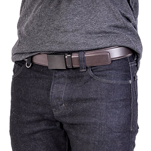 Image of Mission Belt Men's Leather Ratchet Belt, 40mm Metal Collection
