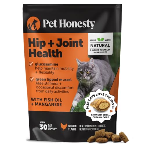 Cat Hip & Joint Health Crunchy & Creamy Chews - Cat Joint Support...