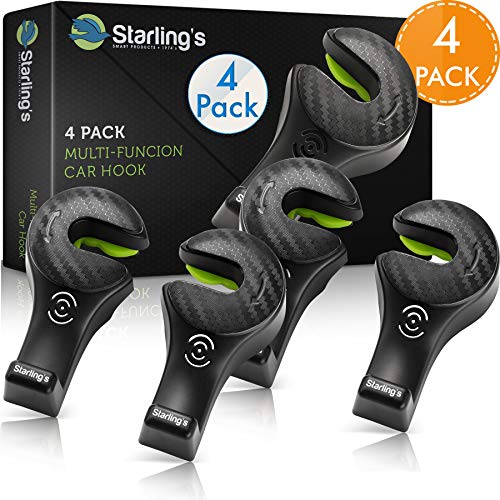 Starling's Headrest Hooks for Car - Back Seat Organizer Hanger Storage Hook, Car