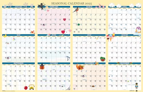 House Of Doolittle HOD3983-25 2025 Seasonal Laminated Erasable Wall Calendar thumb #1