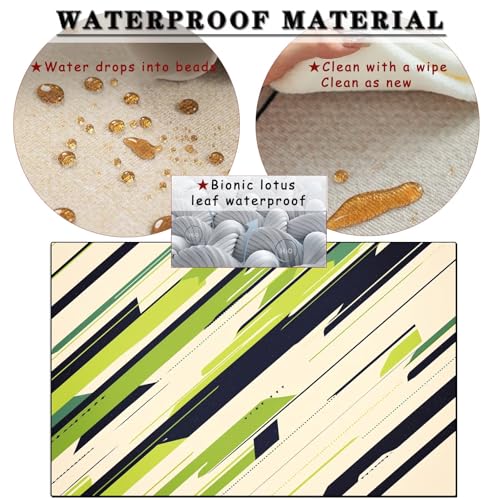 Tapis antidérapant et lavable 100x200cm grand tapis salon imperméable