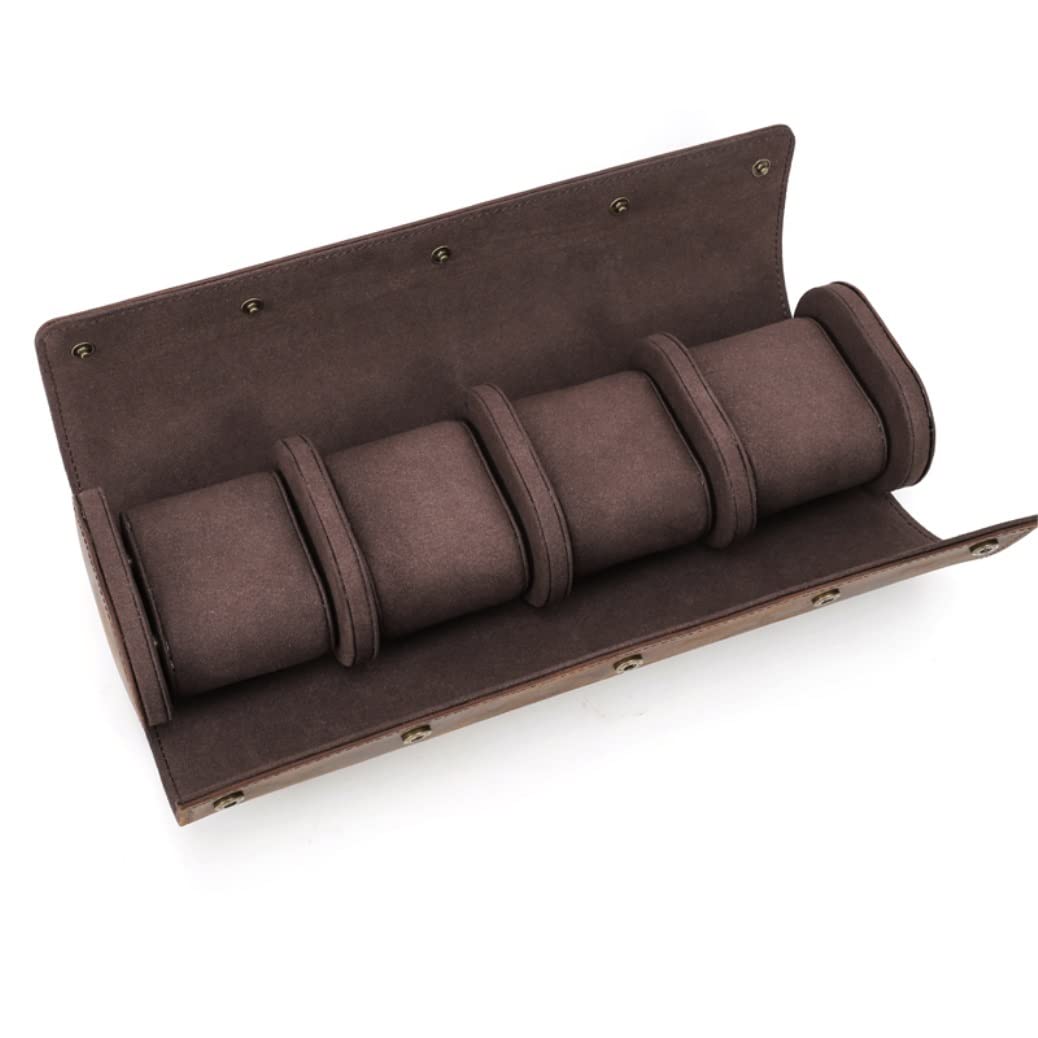 QUSYZD Watch Case Watch Roll Leather Watch Roll Box Organizer Box Watch Box Men Travel Display Jewelry Box Watch Box Watch Winder,