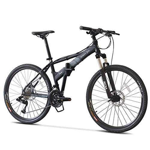 GJZM Mountainbike Mountainbikes, 26-Zoll-27-Gang-Hardtail-Mountainbike, klappbares rutschfeste Aluminiumrahmen-Fahrrad, Kinder-All-Terrain-Mountainbike für Erwachsene, Blau