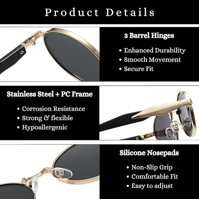 Image of IFLASH Trendy Oval Sunglasses for Women, Stylish Sun Glasses with UV400 Protection, Fashion Accessories Gift