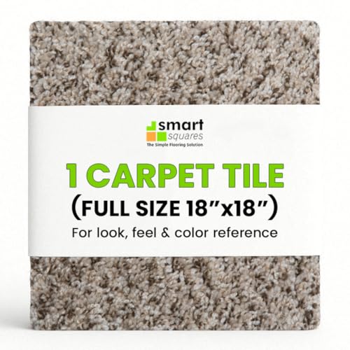 Smart Squares in A Snap 18” x 18” Residential Soft Carpet Tile, Peel and Stick, Easy DIY